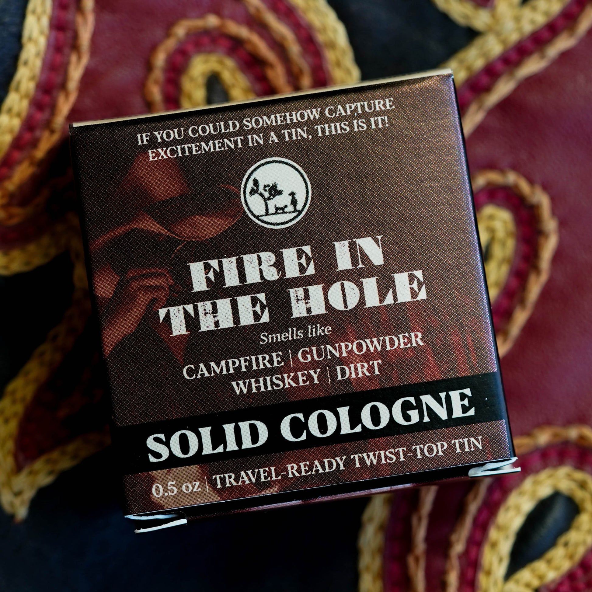 Campfire Gunpowder Whiskey Solid Cologne for Men and Women, by Outlaw