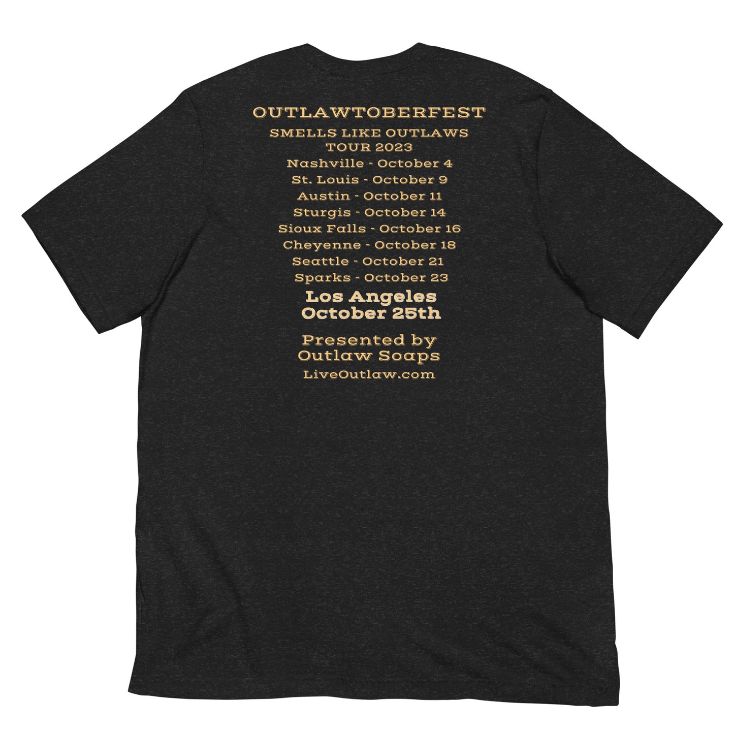 Los Angeles T-Shirt - Outlawtoberfest 2023 - Smells like Outlaws Tour T-Shirt