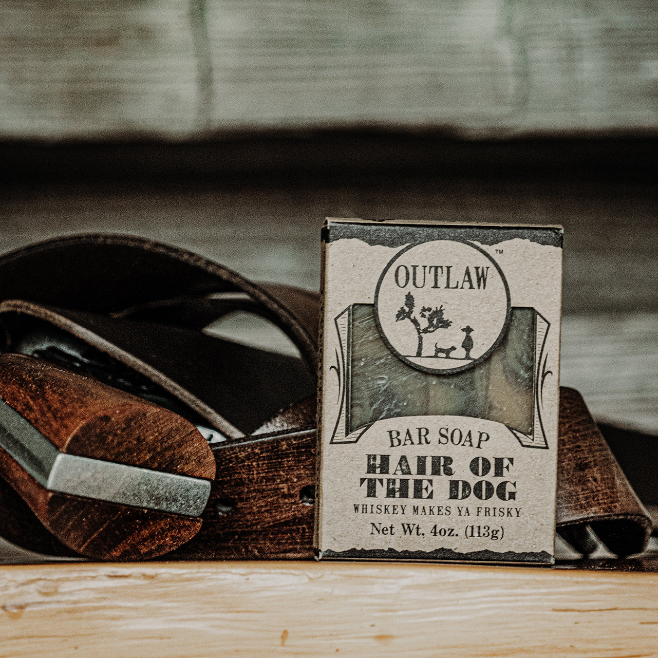 Hair of the Dog whiskey handmade soap for men and women by Outlaw
