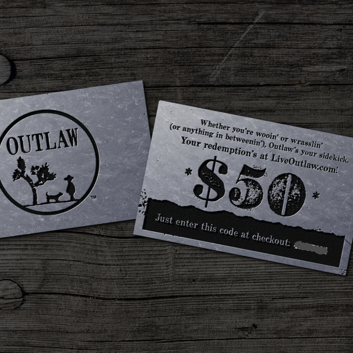 Gift card from Outlaw