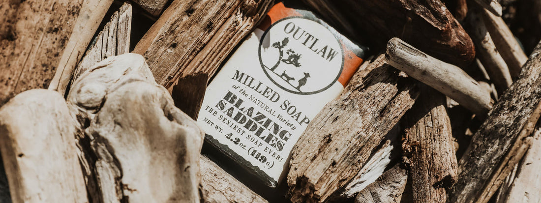 Blazing Saddles natural milled bar soap by Outlaw