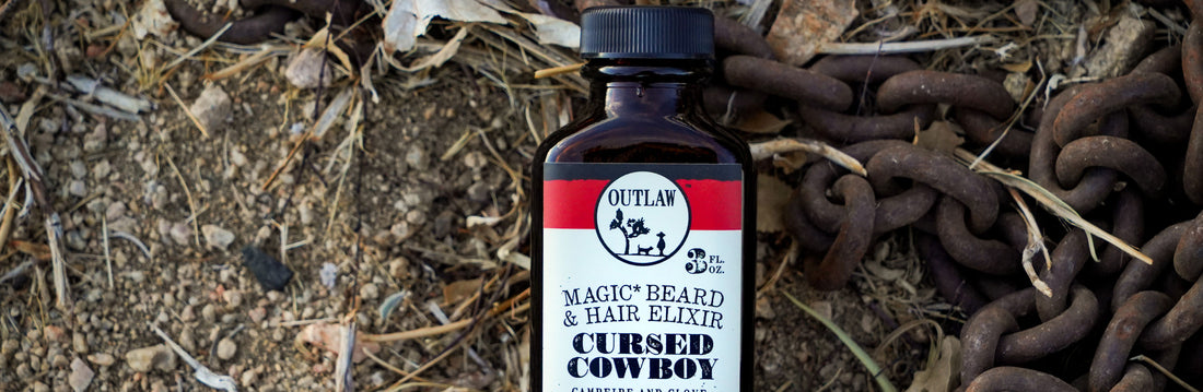 Cursed Cowboy campfire and clove beard oil by Outlaw