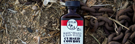 Cursed Cowboy campfire and clove beard oil by Outlaw