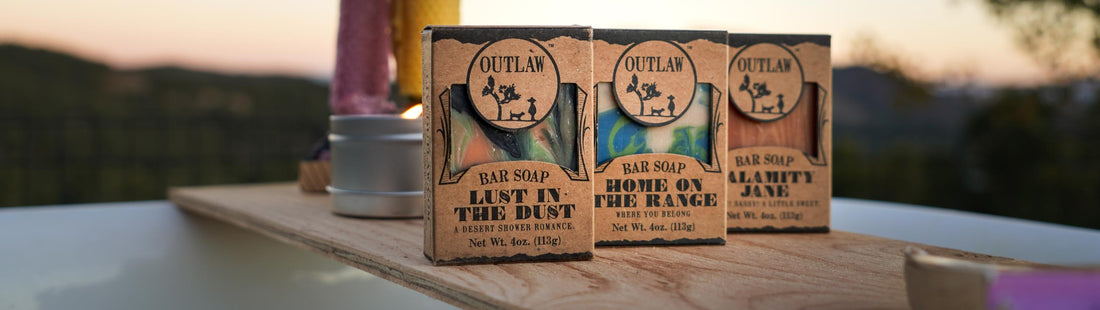 Western scented natural handmade bar soap by Outlaw