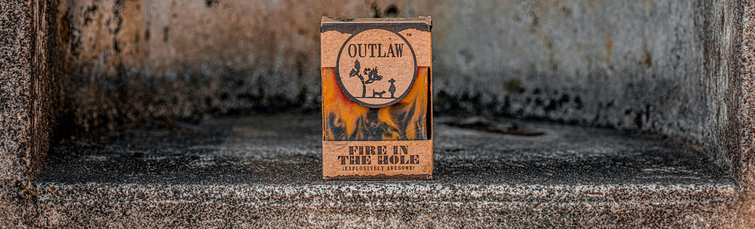 Fire in the Hole Campfire natural handmade bar soap by Outlaw