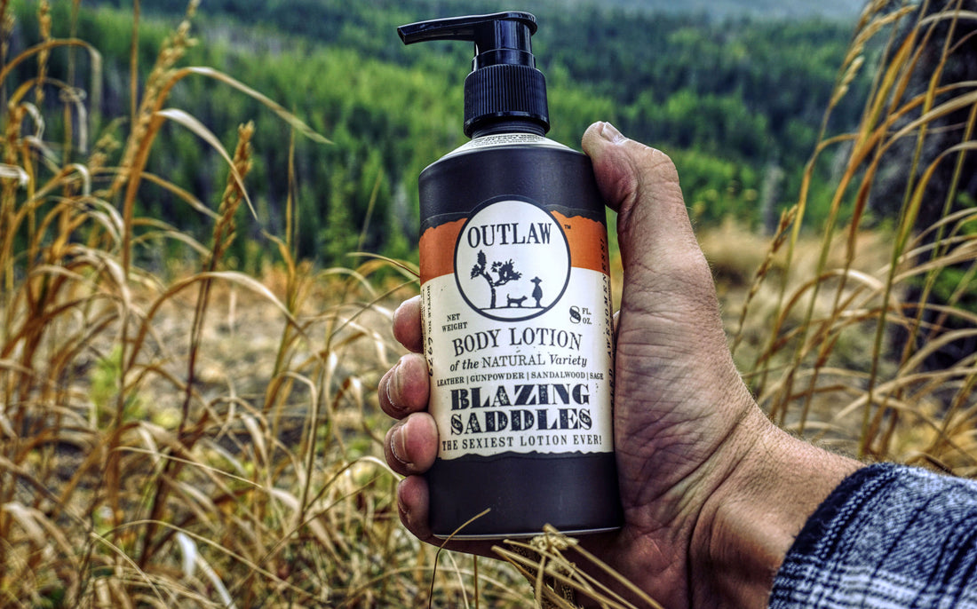 Blazing Saddles natural body lotion by Outlaw