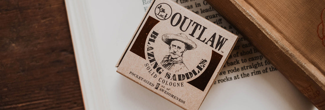 Blazing Saddles natural solid cologne by Outlaw