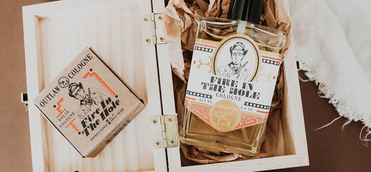 Campfire, Gunpowder, Sagebrush, and Whiskey: Fire in the Hole Campfire natural spray and solid cologne by Outlaw