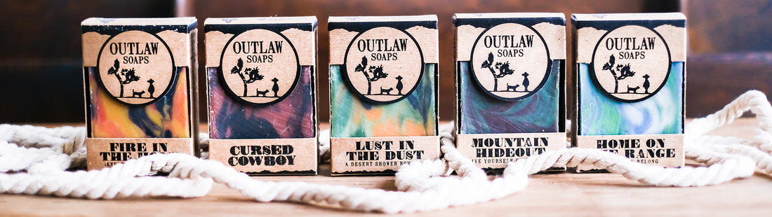 Western scented natural handmade bar soap by Outlaw