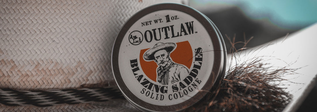 Blazing Saddles natural solid cologne by Outlaw