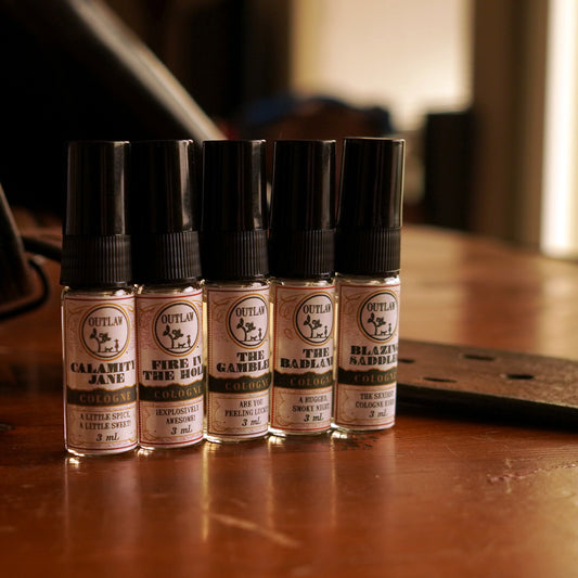 Discover the Olfactory Frontier: Outlaw's Cologne Discovery Set!