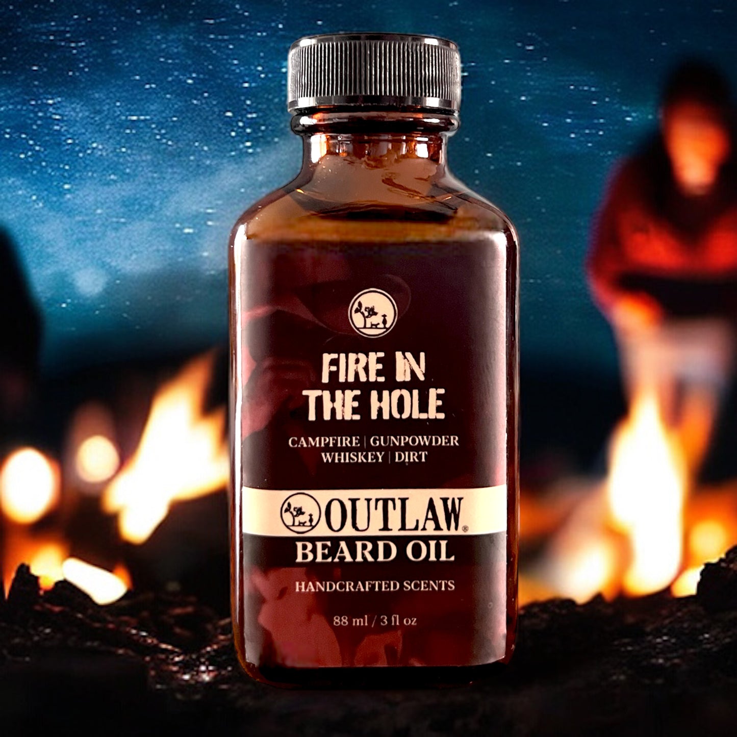 Campfire scented beard oil by Outlaw