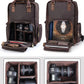 The Gaetano | Large Leather Backpack Camera Bag with Tripod Holder