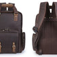 The Gaetano | Large Leather Backpack Camera Bag with Tripod Holder