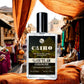 CAIRO Cologne - November's Scent of the Month, 100 ml bottle, featuring a label with a dog and tree emblem, evokes Cairo's smoky, sandalwood essence.