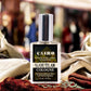 CAIRO Sample Cologne - November's Scent of the Month, a 15 ml bottle on a cloth, embodying smoky sandalwood and amber notes for a mystical, portable experience.