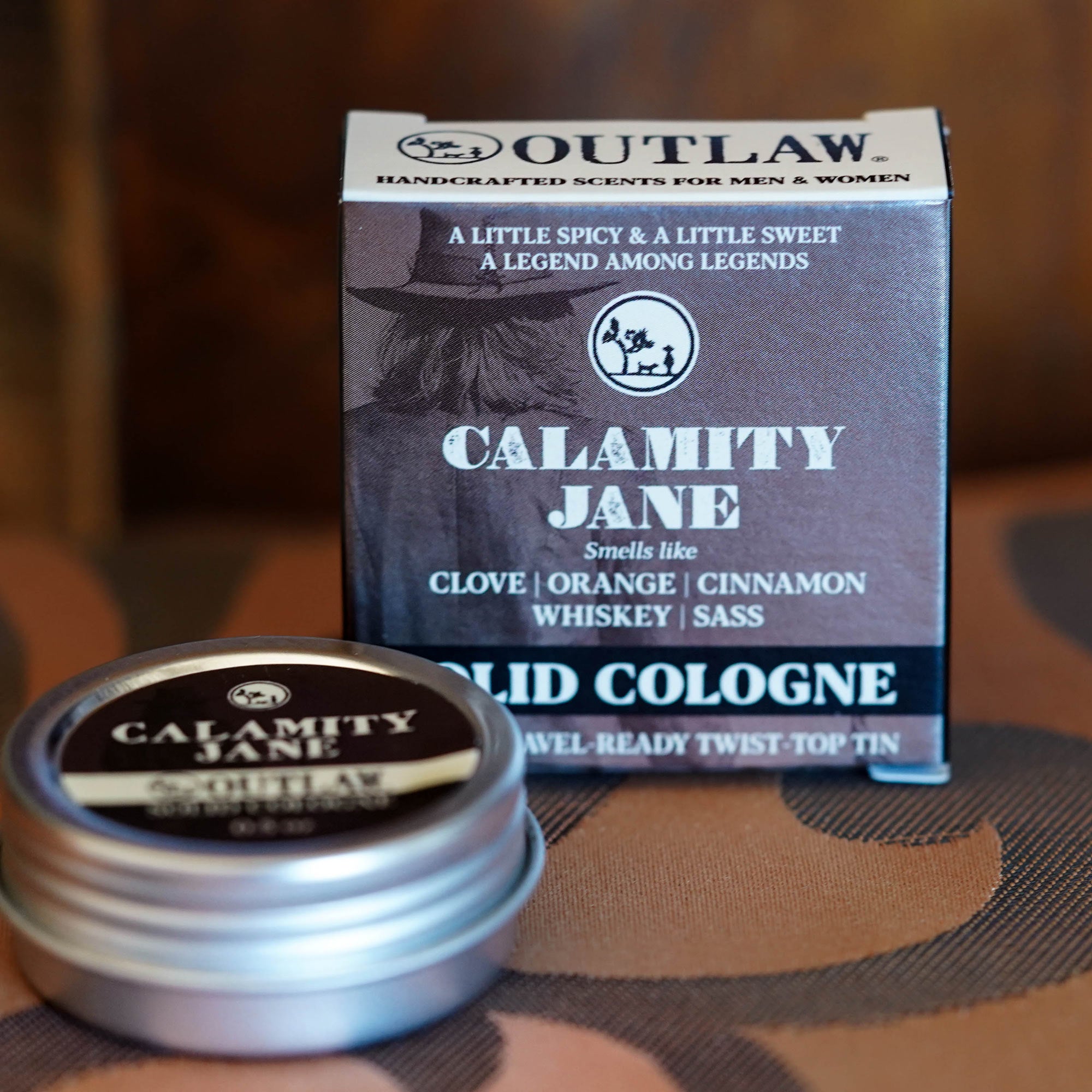 Calamity Jane Solid Cologne for Men Women by Outlaw Spicy A