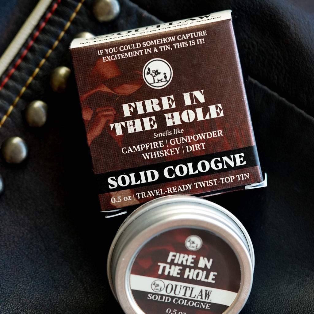 Outlaw Soaps Fire in The Hole Campfire Solid Cologne