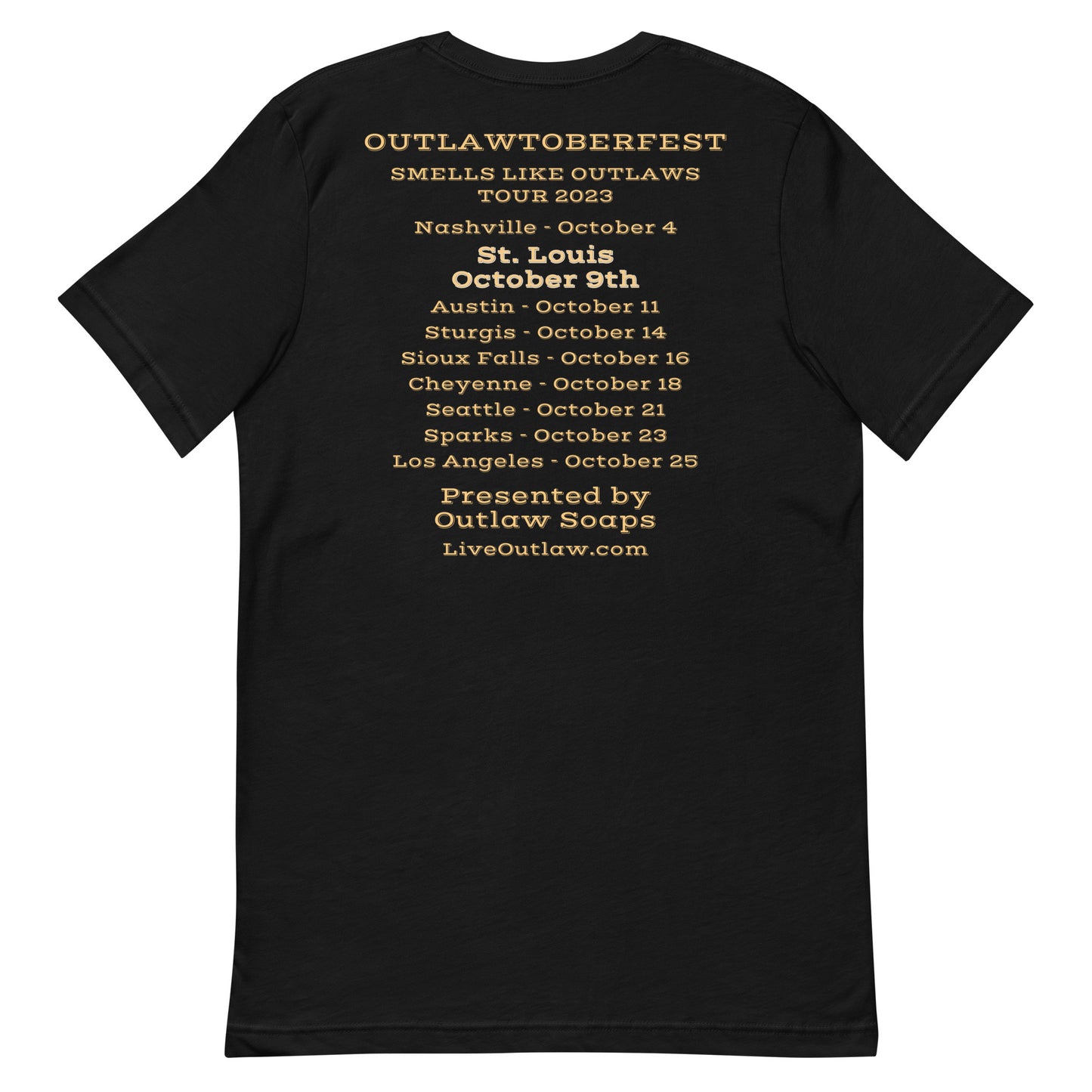 St. Louis T-Shirt - Outlawtoberfest 2023 - Smells like Outlaws Tour T-Shirt