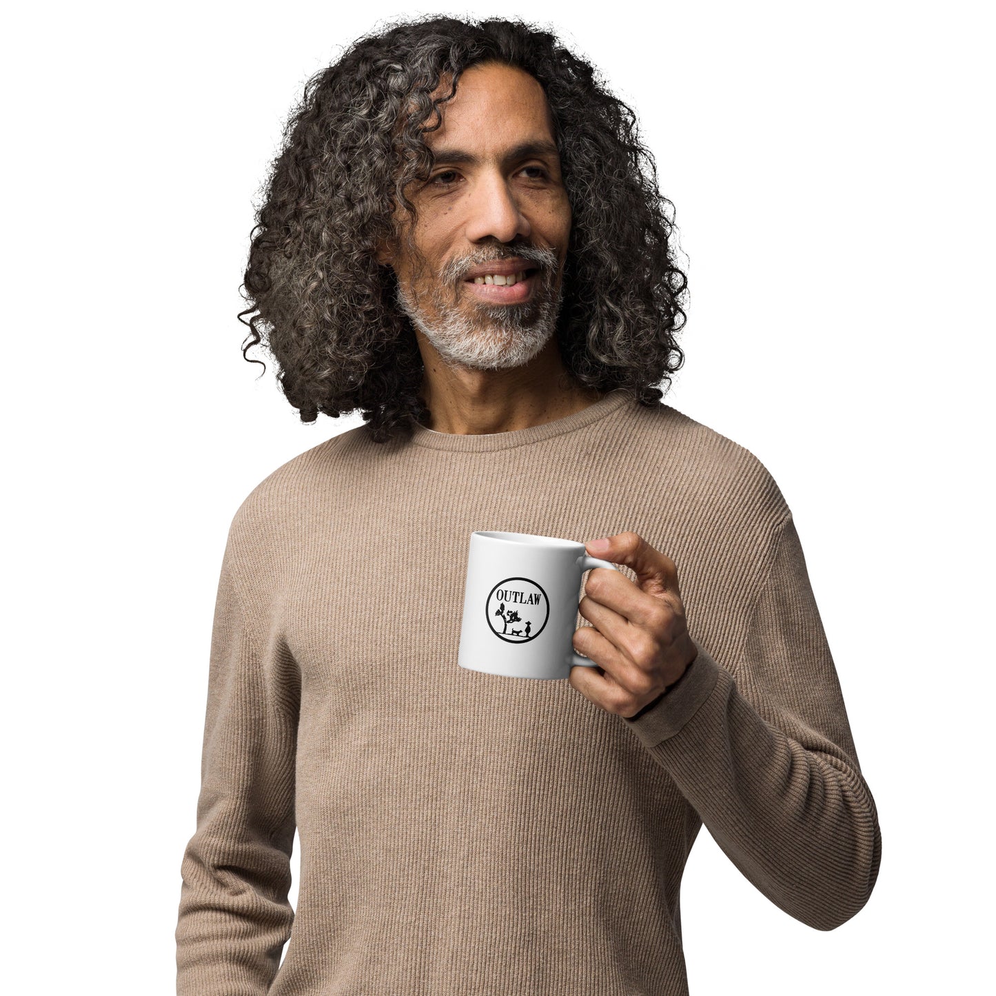 "Go Ahead, Smell My Beard" White Glossy Mug