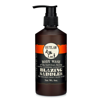 Leather and sage scented natural body wash by Outlaw