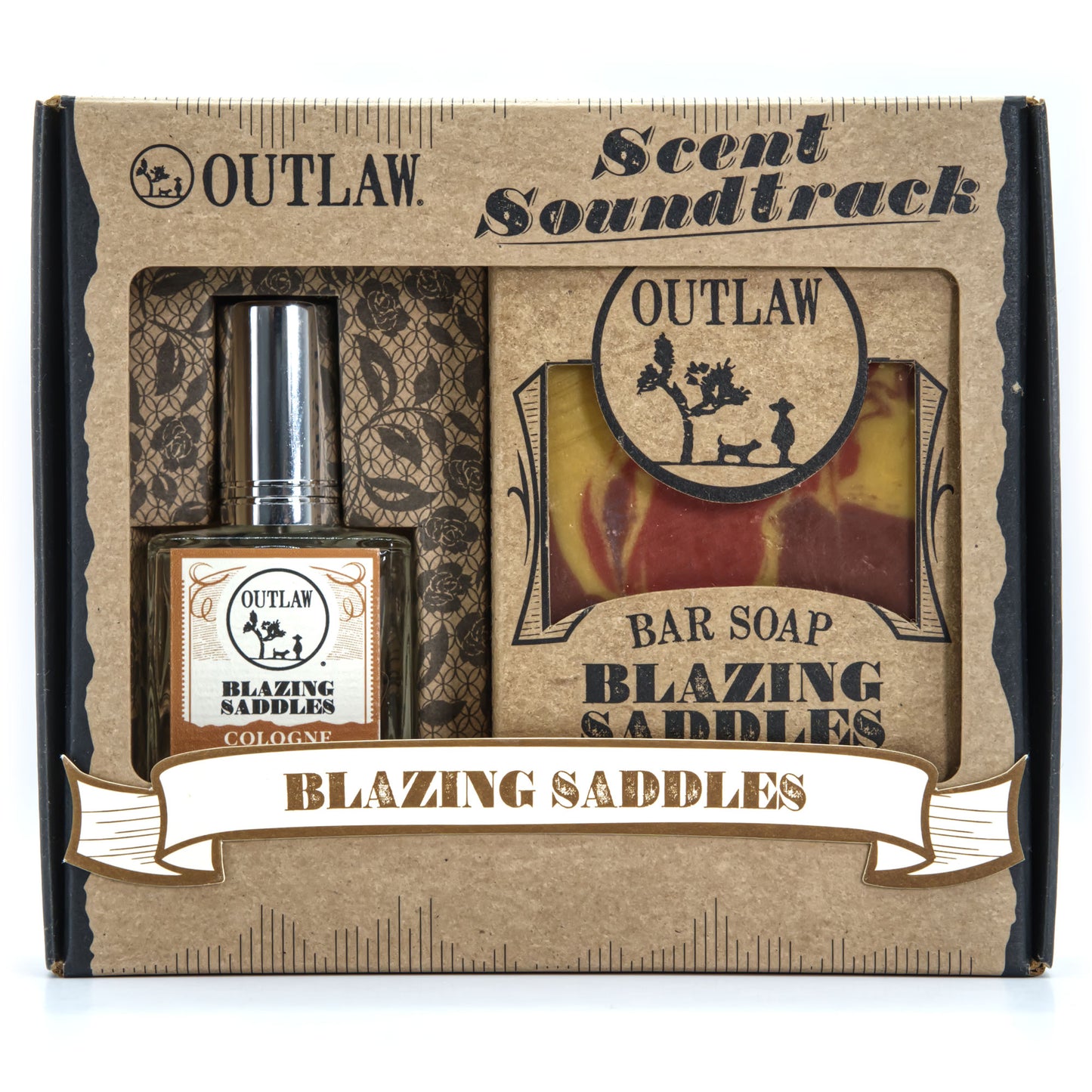 Outlaw Blazing Saddles Cologne & Handmade Soap Gift Set 