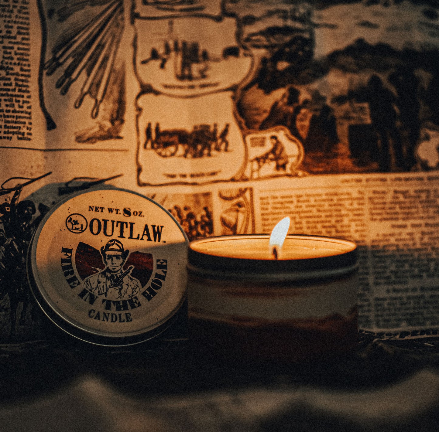 Outlaw Fire In The Hole Candle