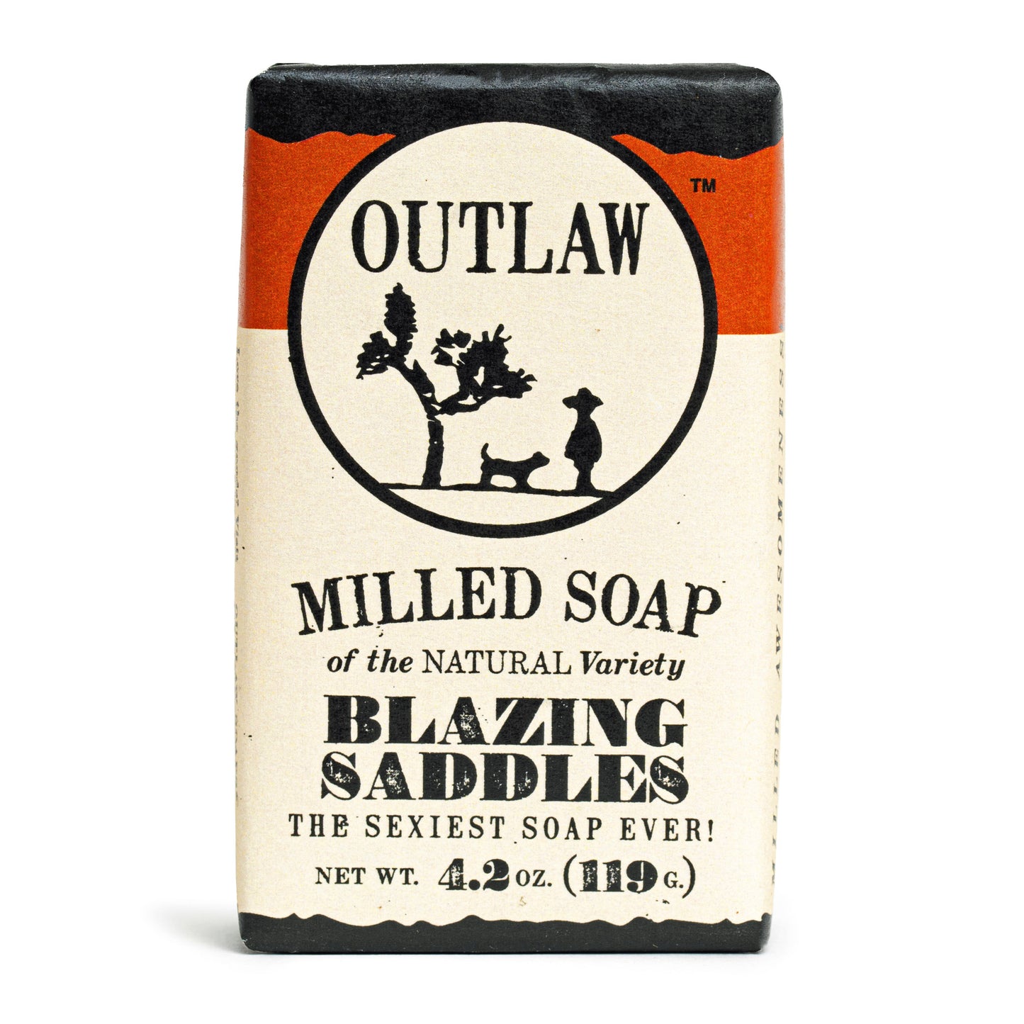 Leather scented natural soap for men by Outlaw