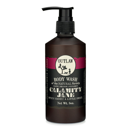 Orange and whiskey scented natural body wash by Outlaw