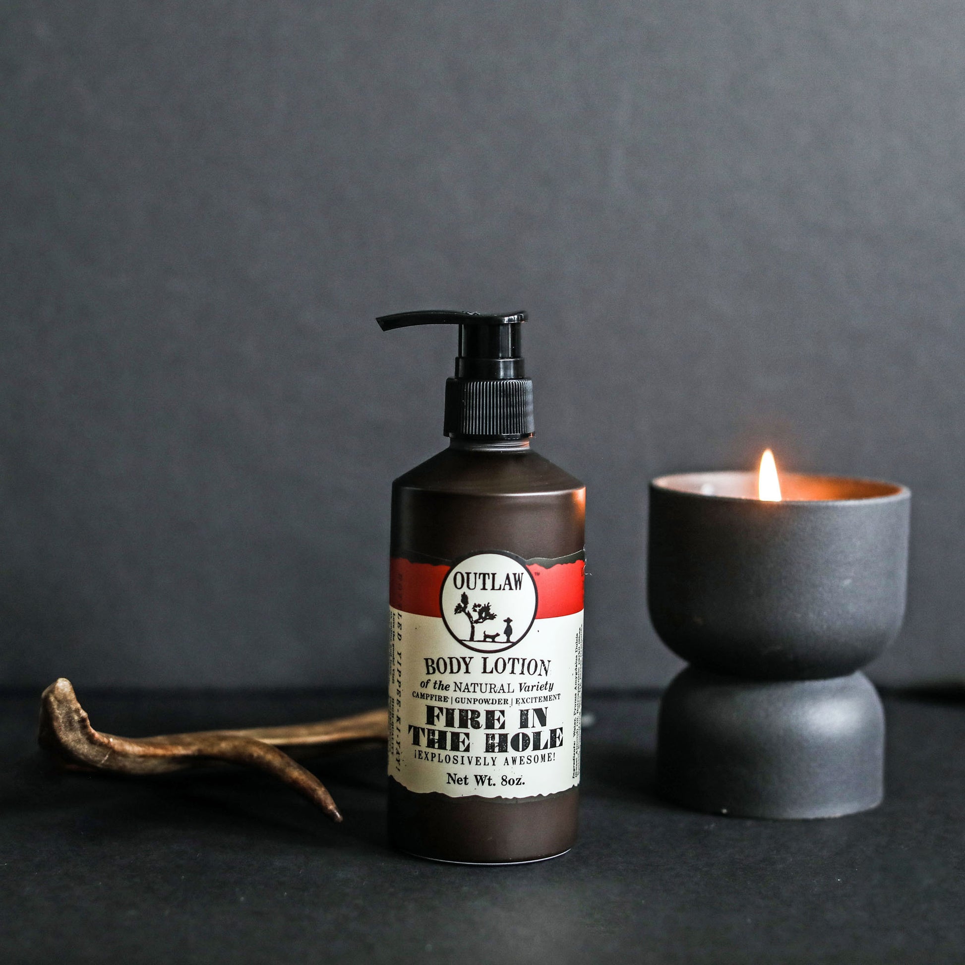 Fire in the Hole campfire natural body lotion by Outlaw