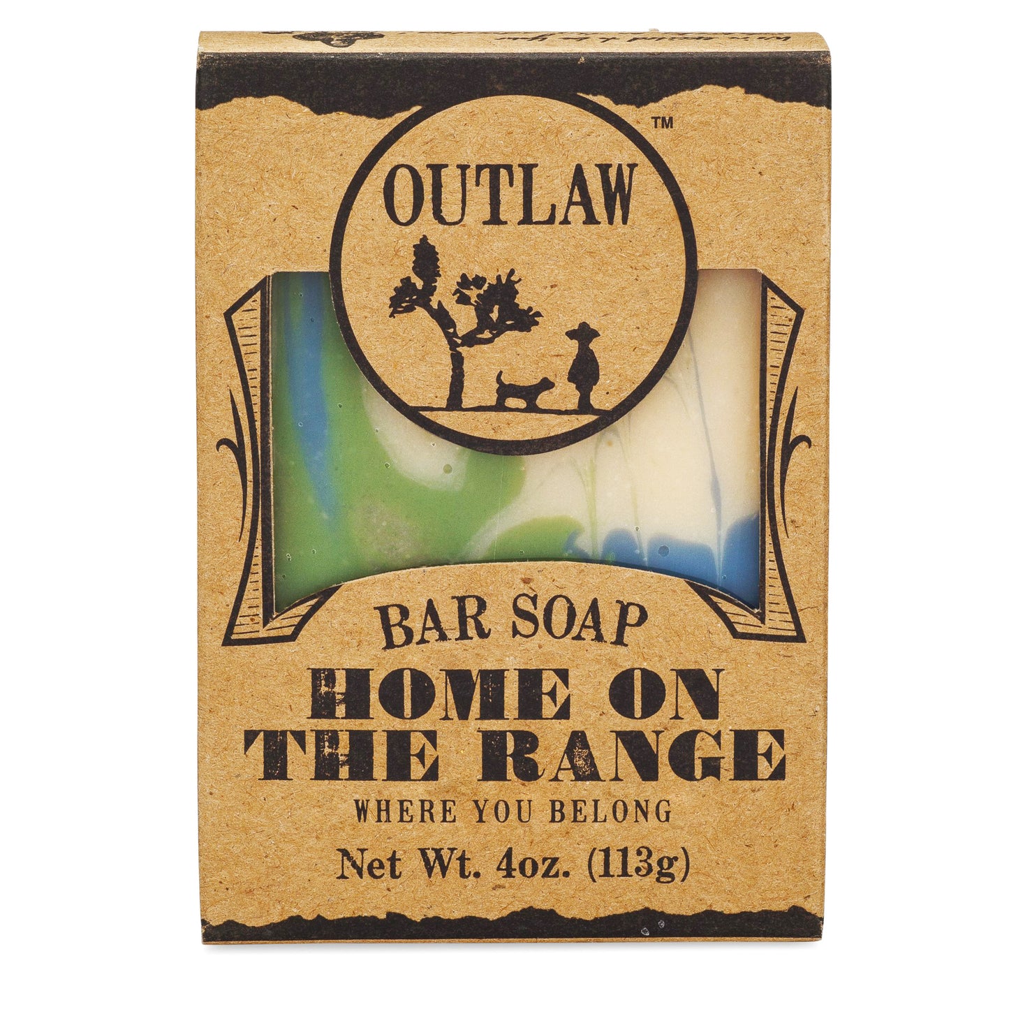 Outlaw soap with laundry and grass scent