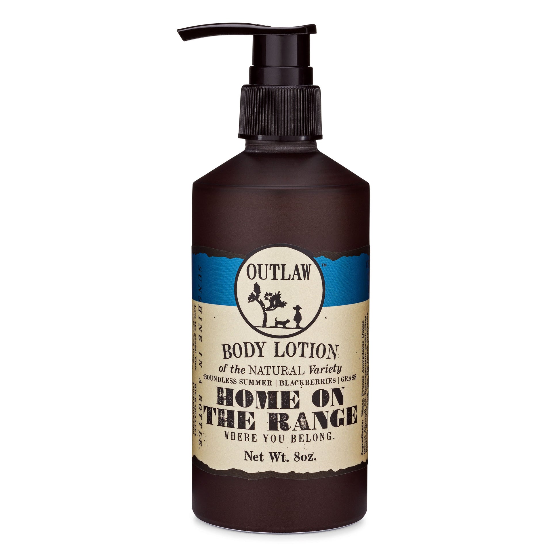 Natural body lotion with Home on the Range berry and laundry scent by Outlaw