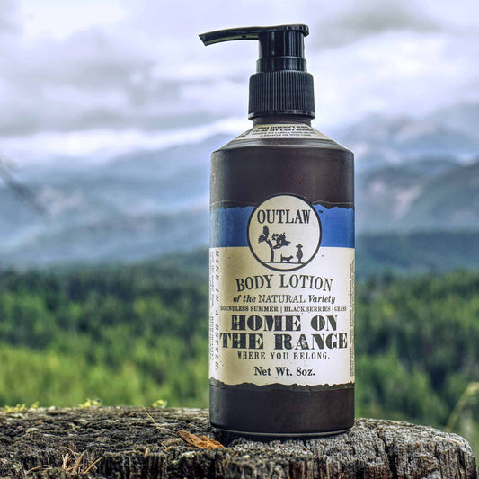 Home on the Range berry and laundry scented body lotion by Outlaw