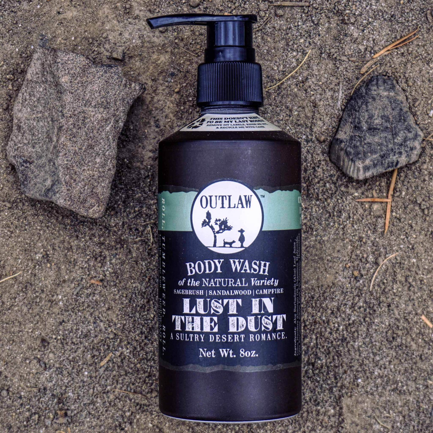 Lust in the Dust sagebrush and campfire scented natural body wash by Outlaw