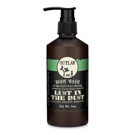Sagebrush and campfire scented natural body wash from Outlaw