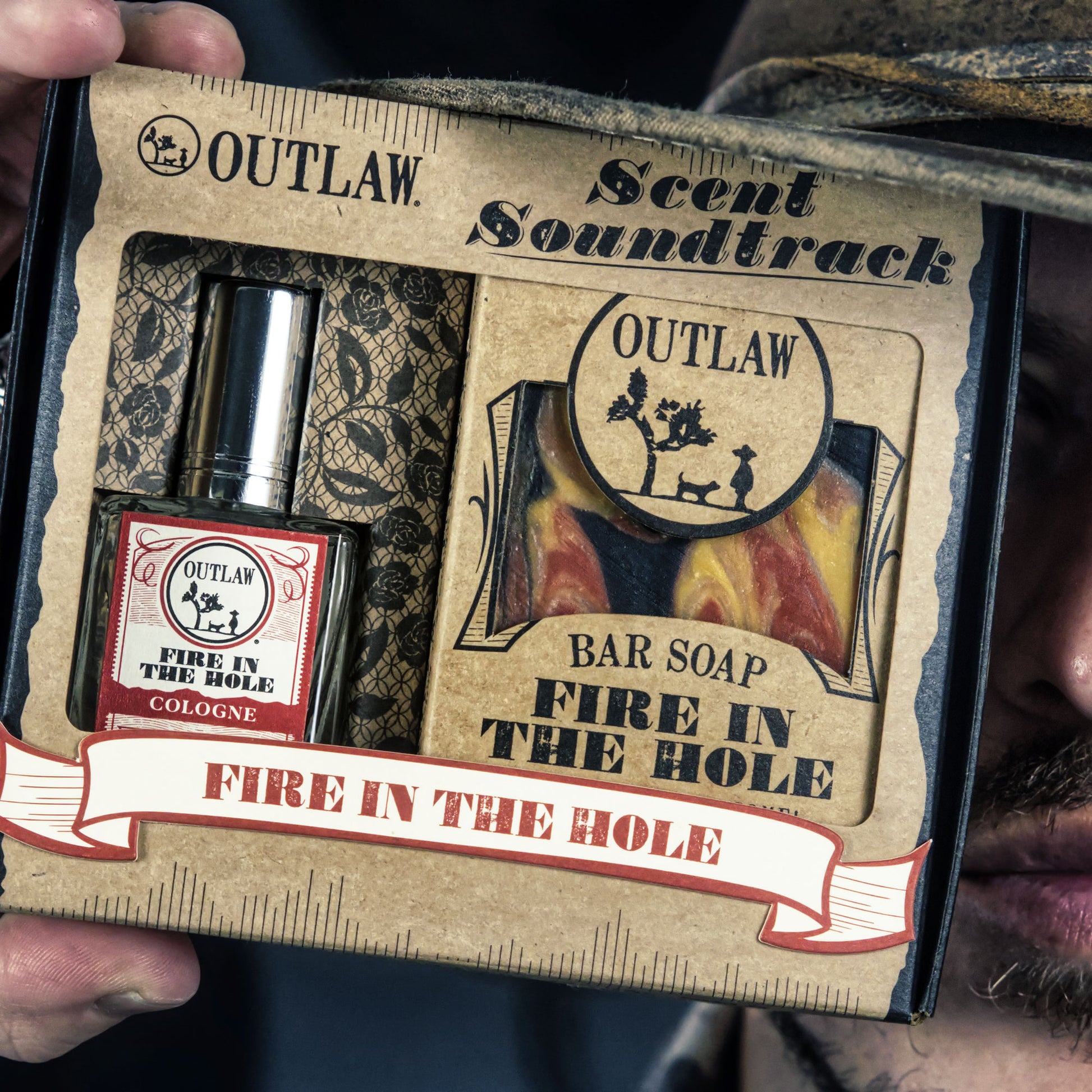 Outlaw Fire In The Hole Cologne & Handmade Soap Gift Set 