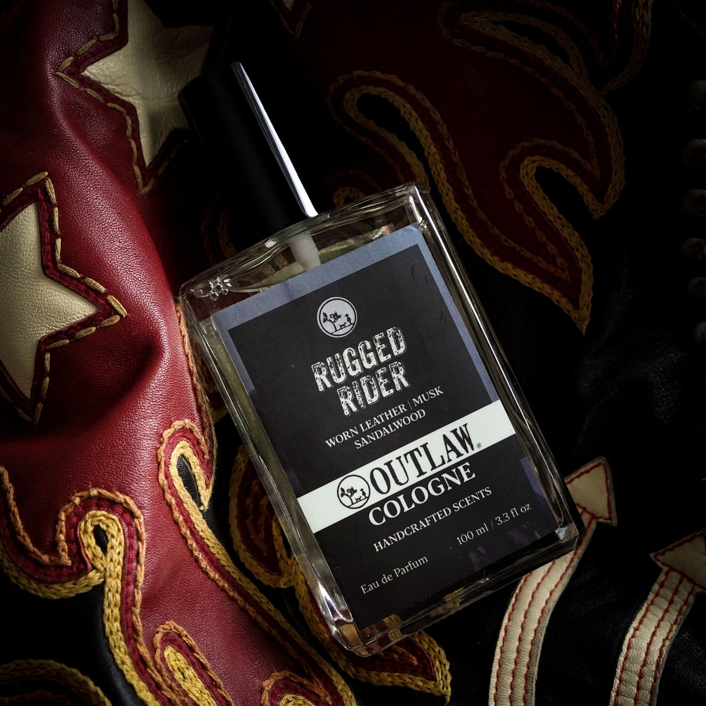 Outlaw's Rugged Rider Cologne for Men and Women smells like leather, musk, and sandalwood