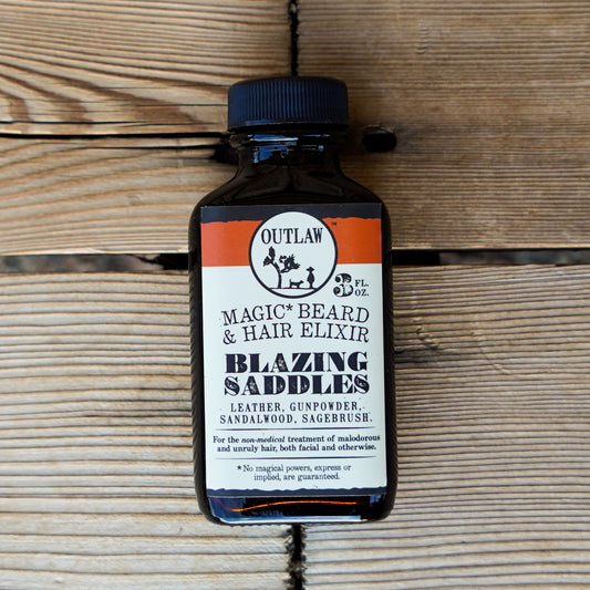 Blazing Saddles leather scented beard oil
