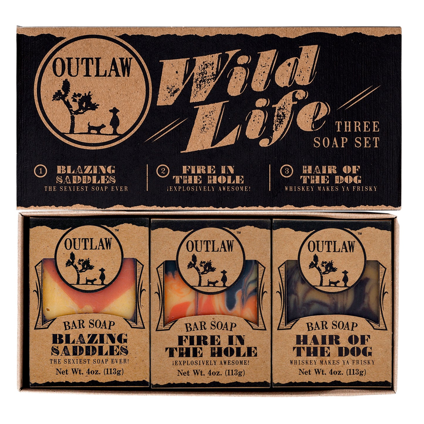 Wild Life natural soap set by Outlaw