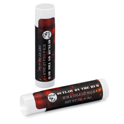 Outlaw on the rum and cola flavored lip balm for men and women
