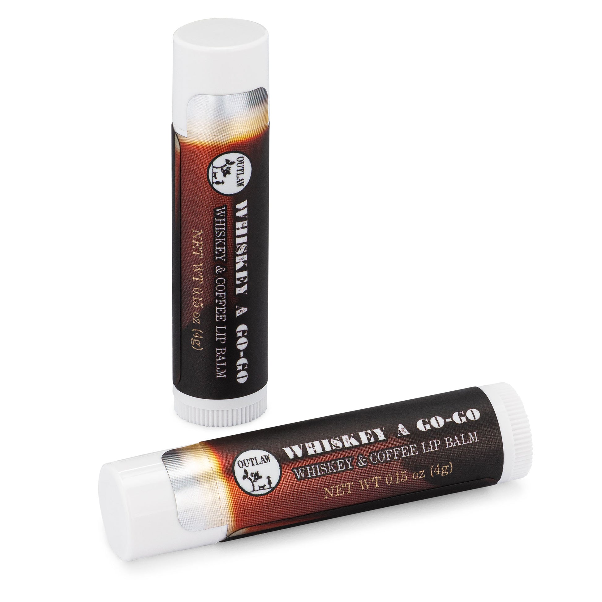Outlaw whiskey a go go whiskey and coffee flavored lip balm